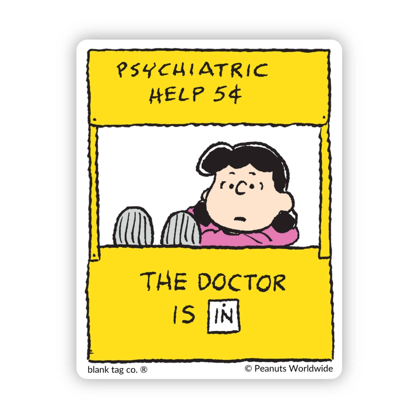 Peanuts® Waterproof Sticker - Doctor Is In