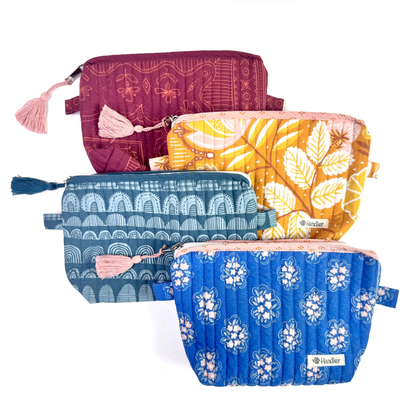 Tawny Quilted Zipper Pouch