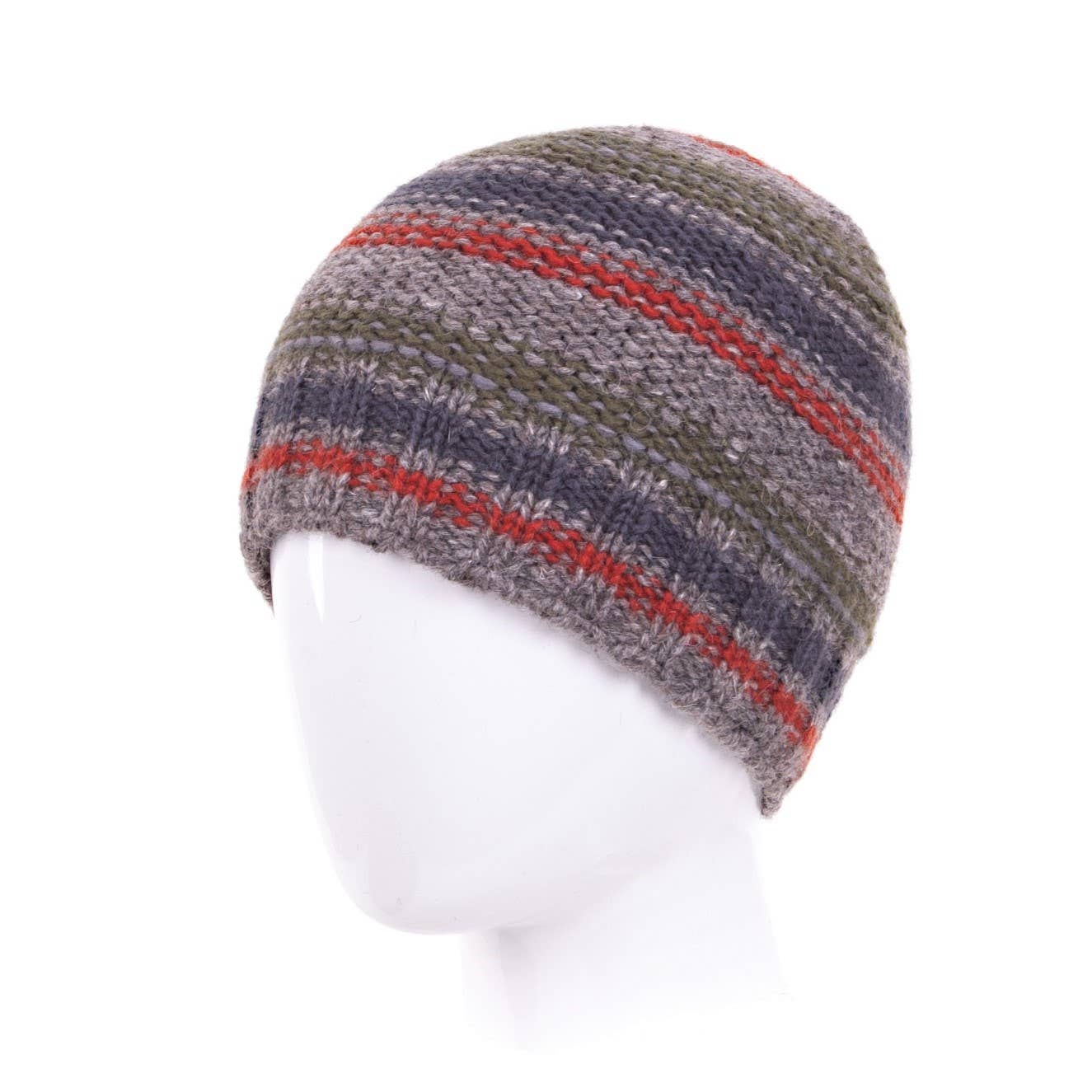 Evan Beanie -Striped Wool Hat