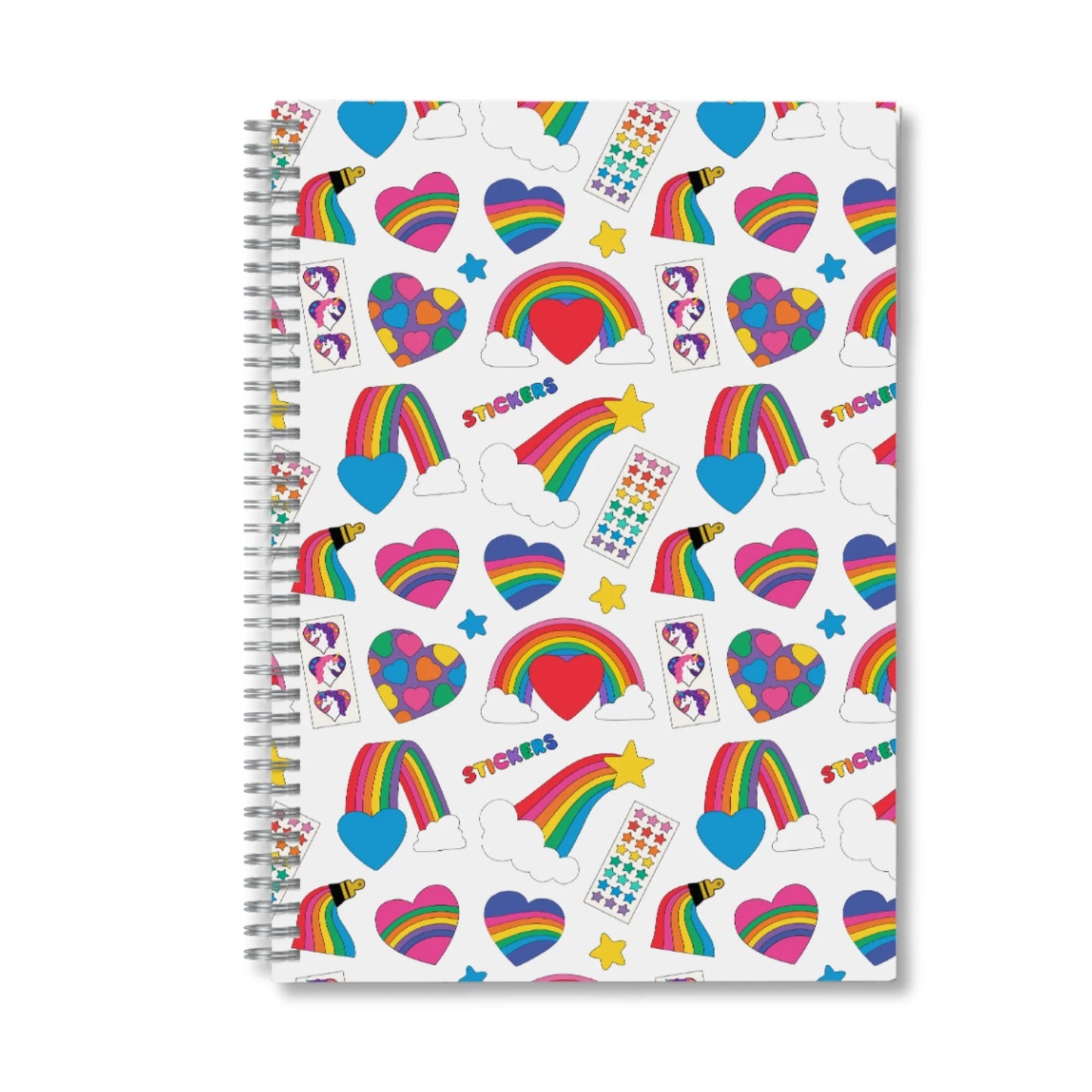 Retro Rainbows & Hearts Sticker Release Book