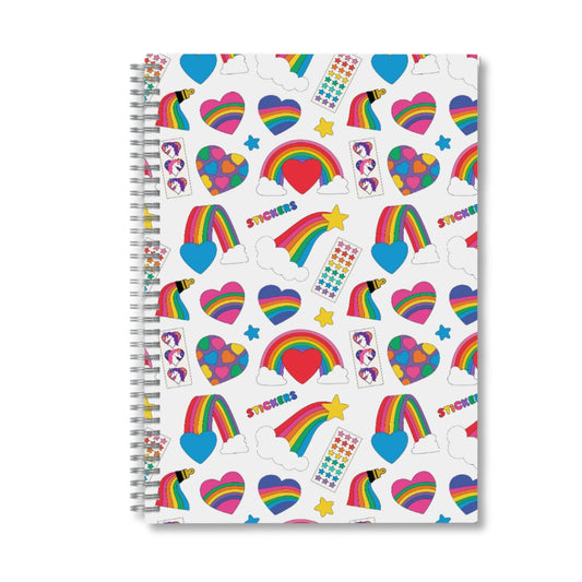 Retro Rainbows & Hearts Sticker Release Book