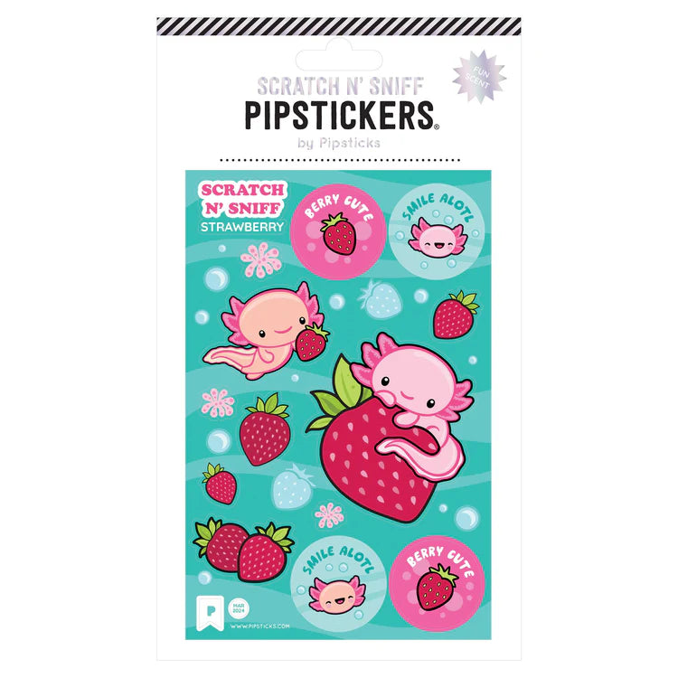 Berry Cute Axolotl Scratch N’ Sniff Stickers