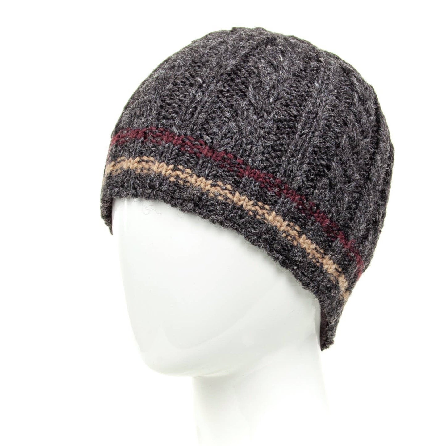 Calvin Beanie - Cable Hand Knit Wool Hat