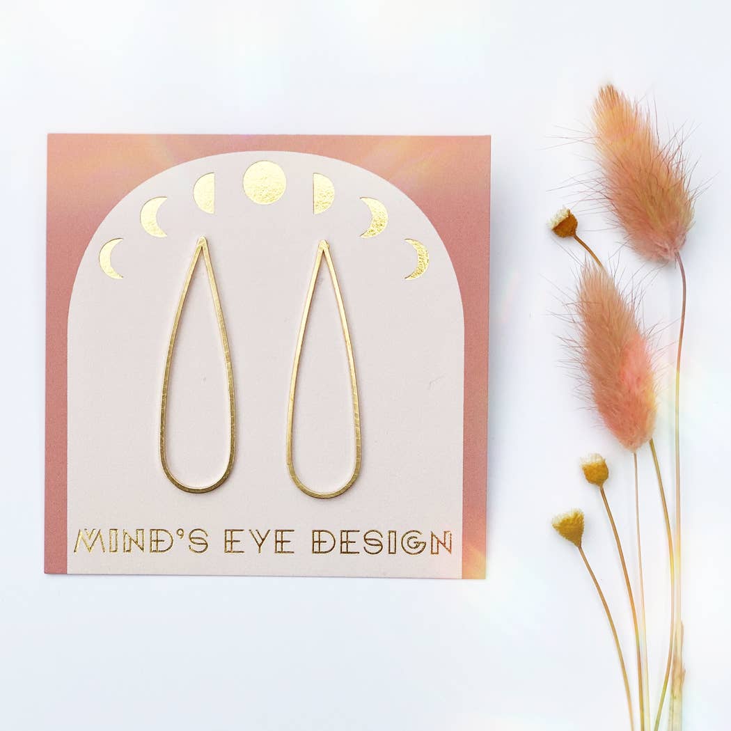 Teardrop Stud Earrings. Mind’s Eye Design.