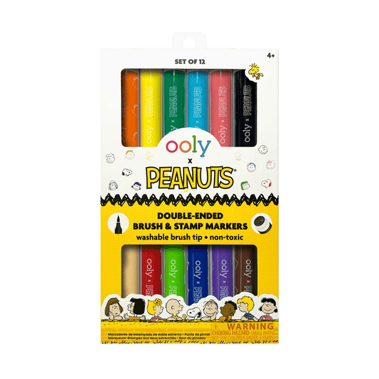 OOLY x Peanuts: Double-Ended Brush & Stamp Markers