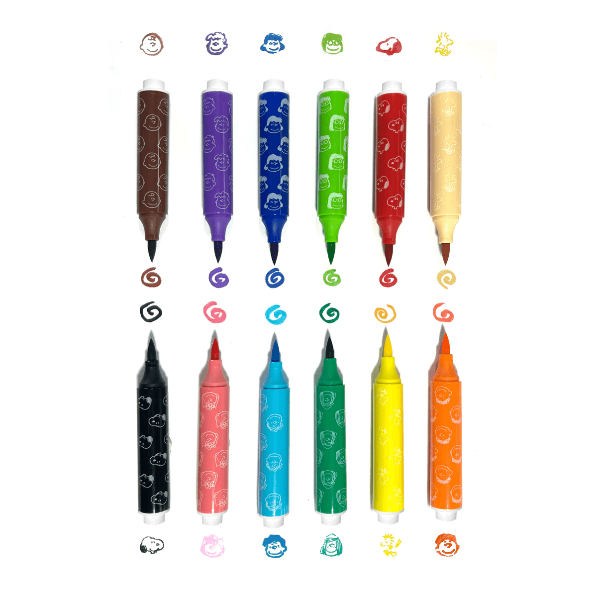 OOLY x Peanuts: Double-Ended Brush & Stamp Markers