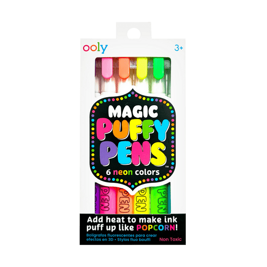 Magic Puffy Neon Pens - Set of 6