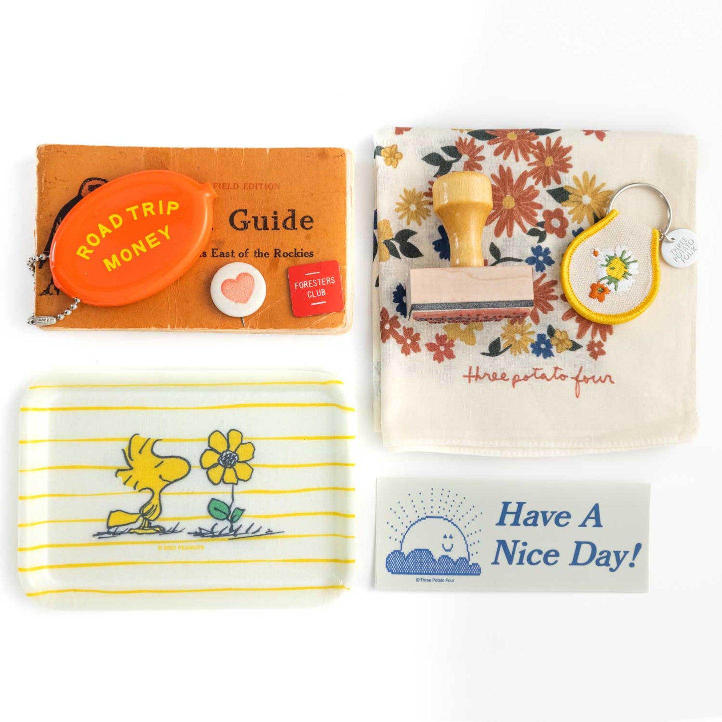 3P4 x Peanuts® and Snoopy - Woodstock Flower Vintage-Style Tray