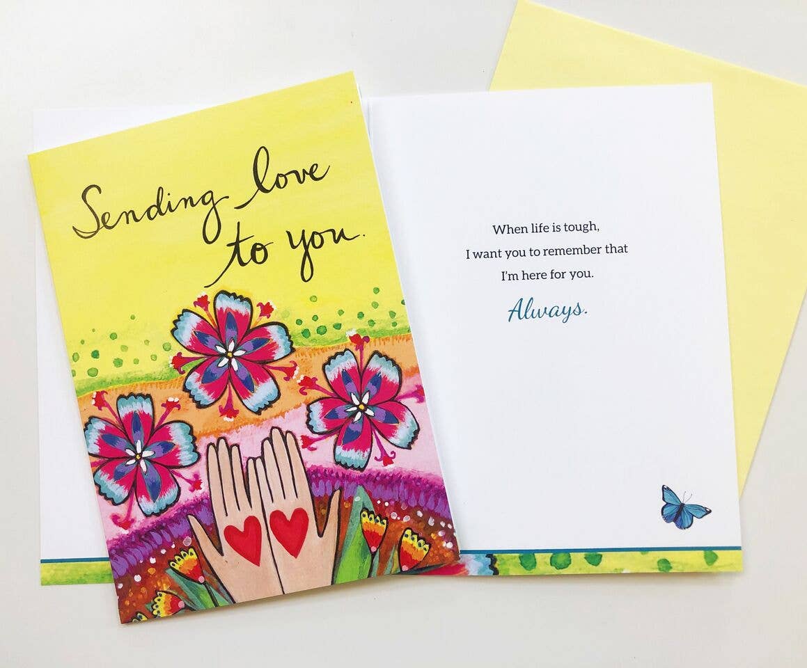 Sending Love Card with Greeting Inside