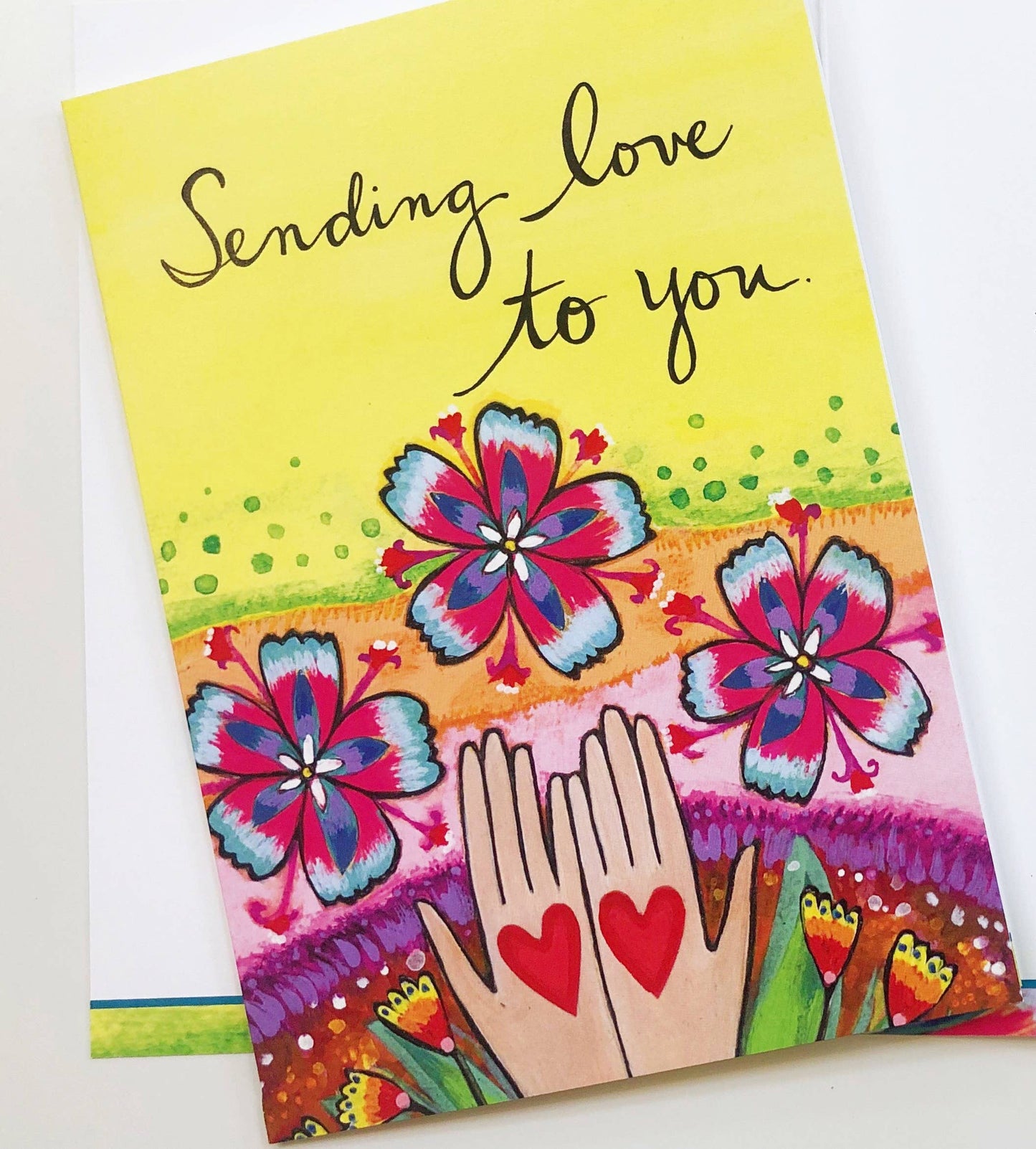 Sending Love Card with Greeting Inside