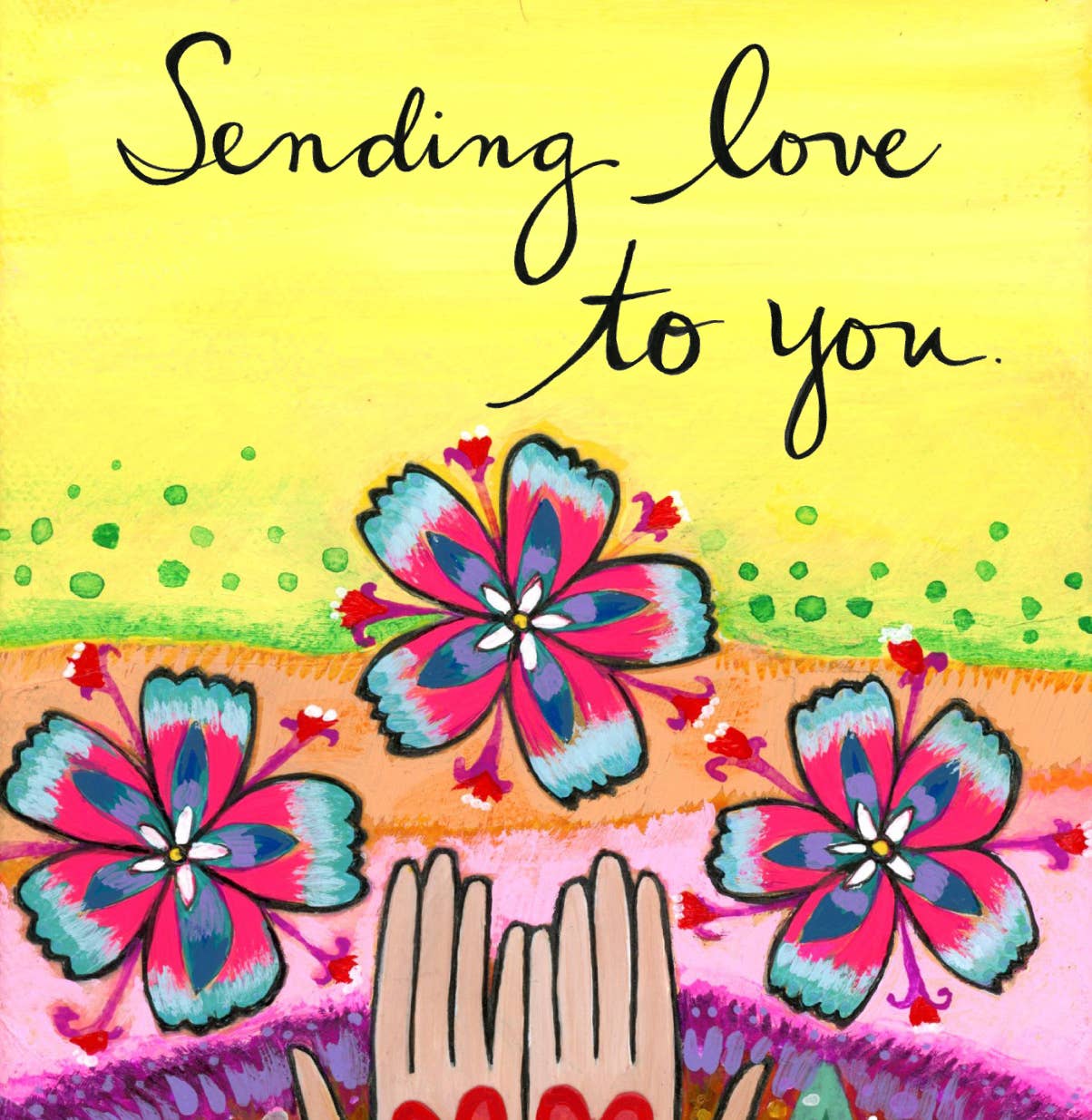 Sending Love Card with Greeting Inside
