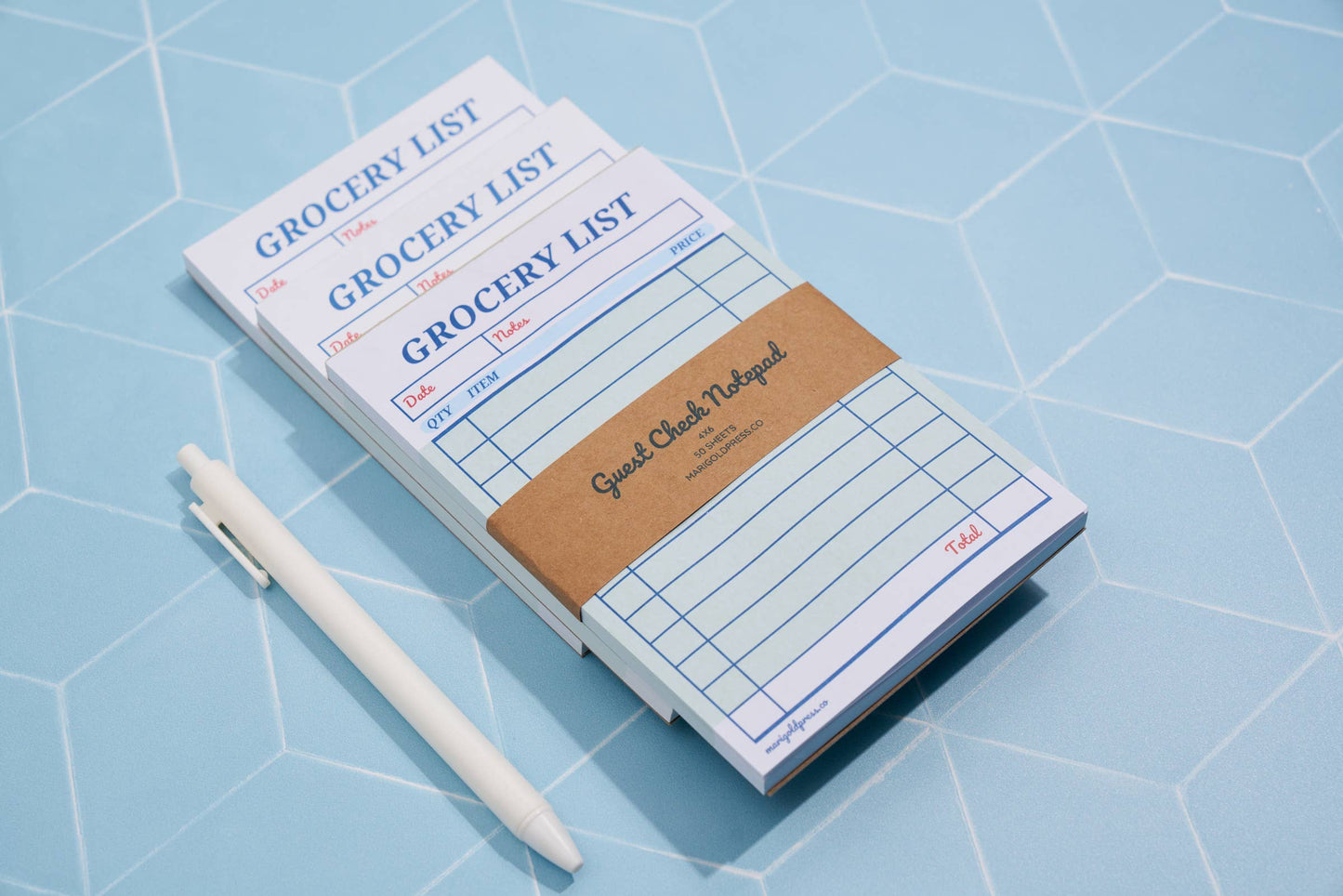 Guest Check Grocery List Notepad