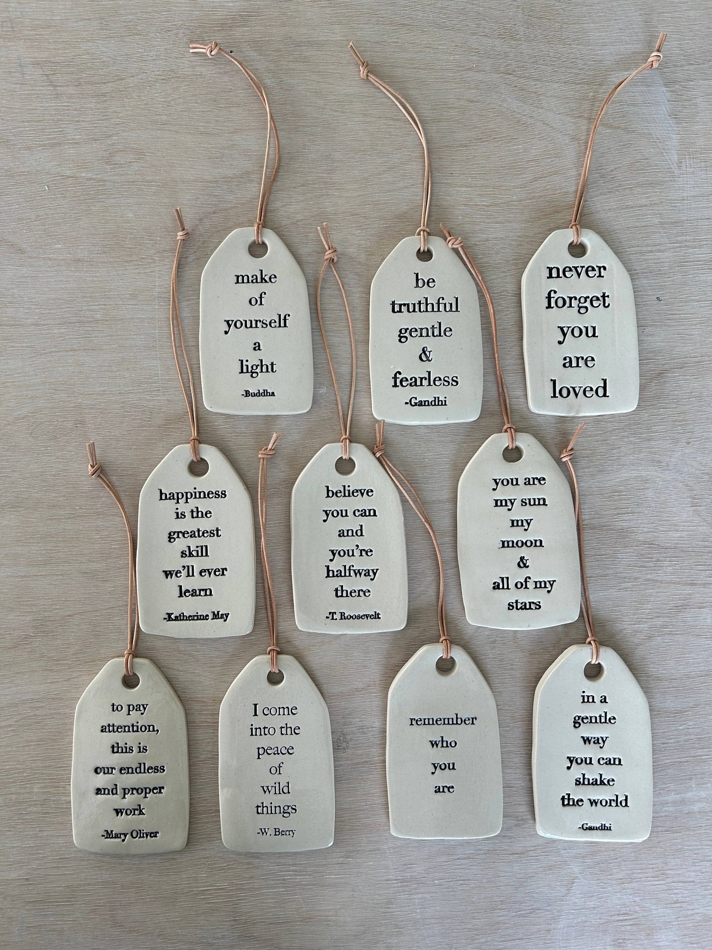 Ceramic Quote Tag: never forget you are loved