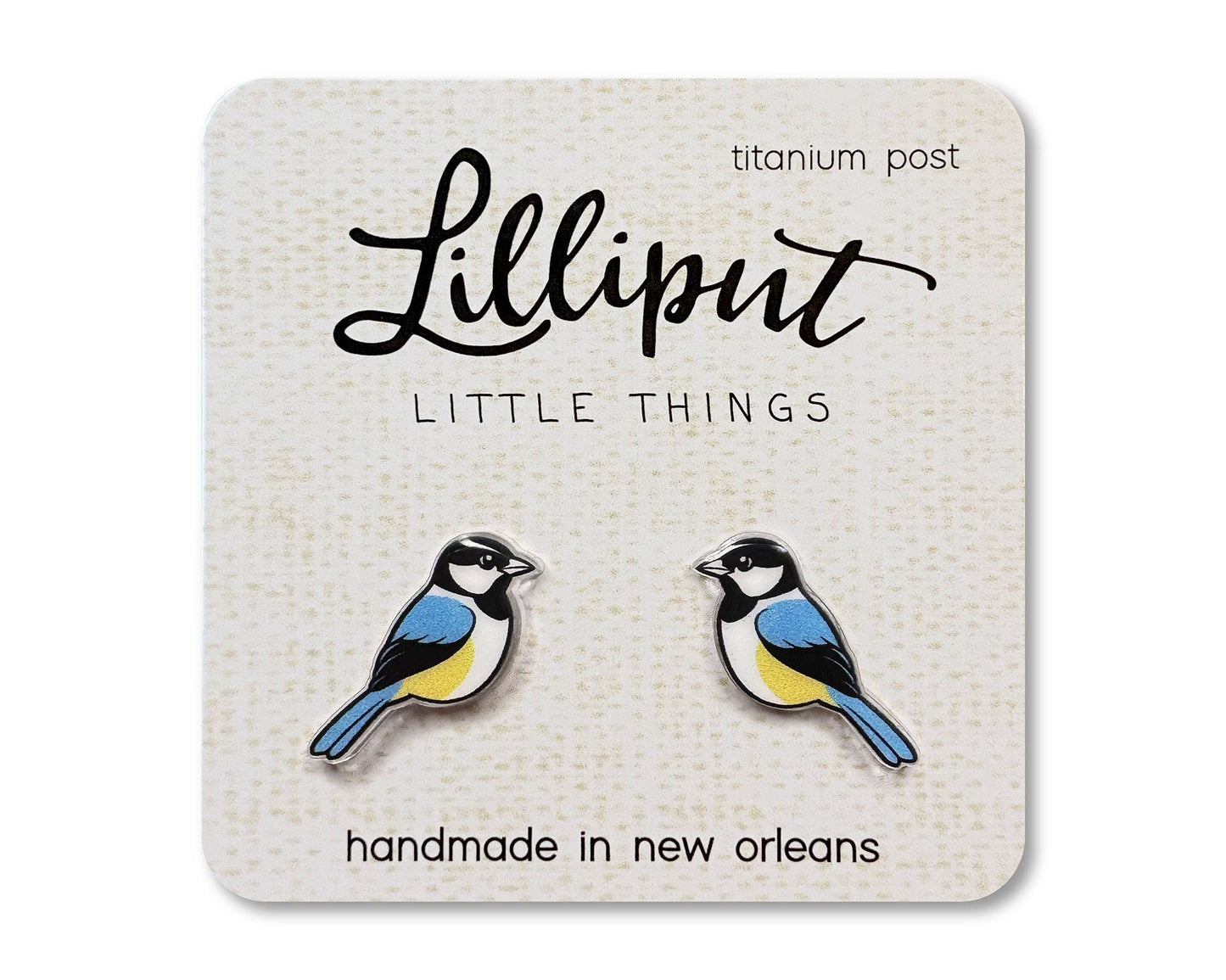 Chickadee Earrings // State Bird Earrings