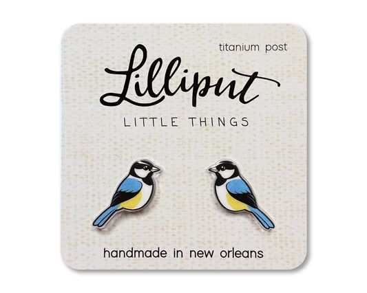 Chickadee Earrings // State Bird Earrings