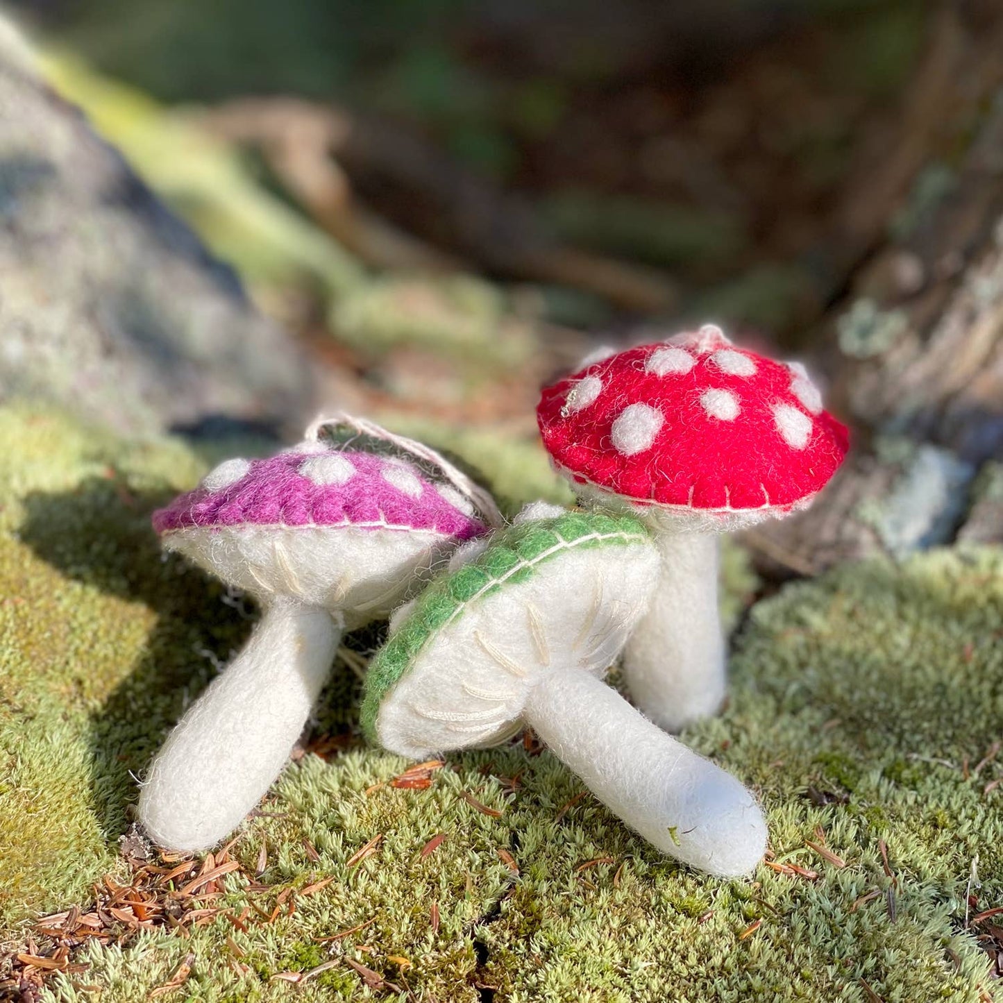 Green Wild Mushroom Ornament