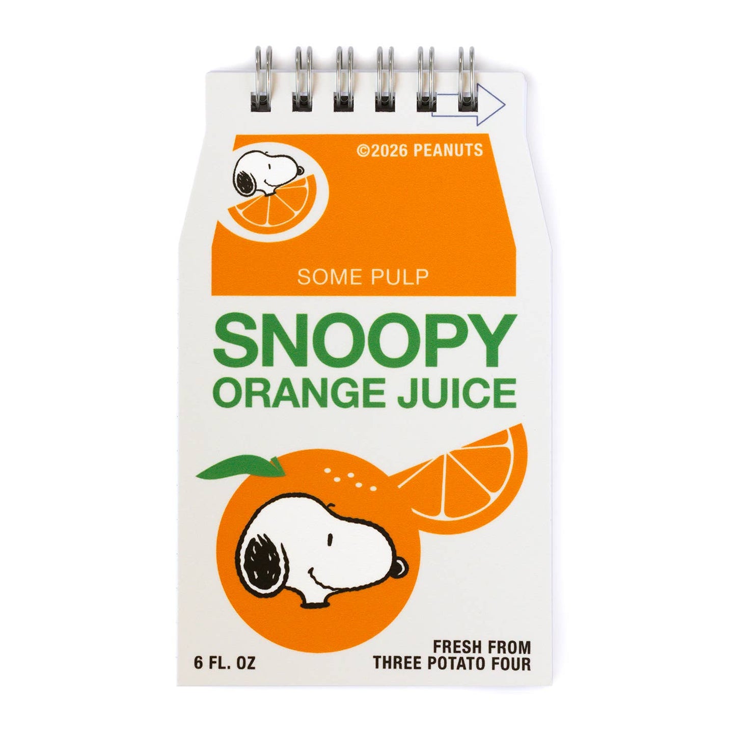 3P4 x Peanuts® - Snoopy Orange Juice Mini Notebook