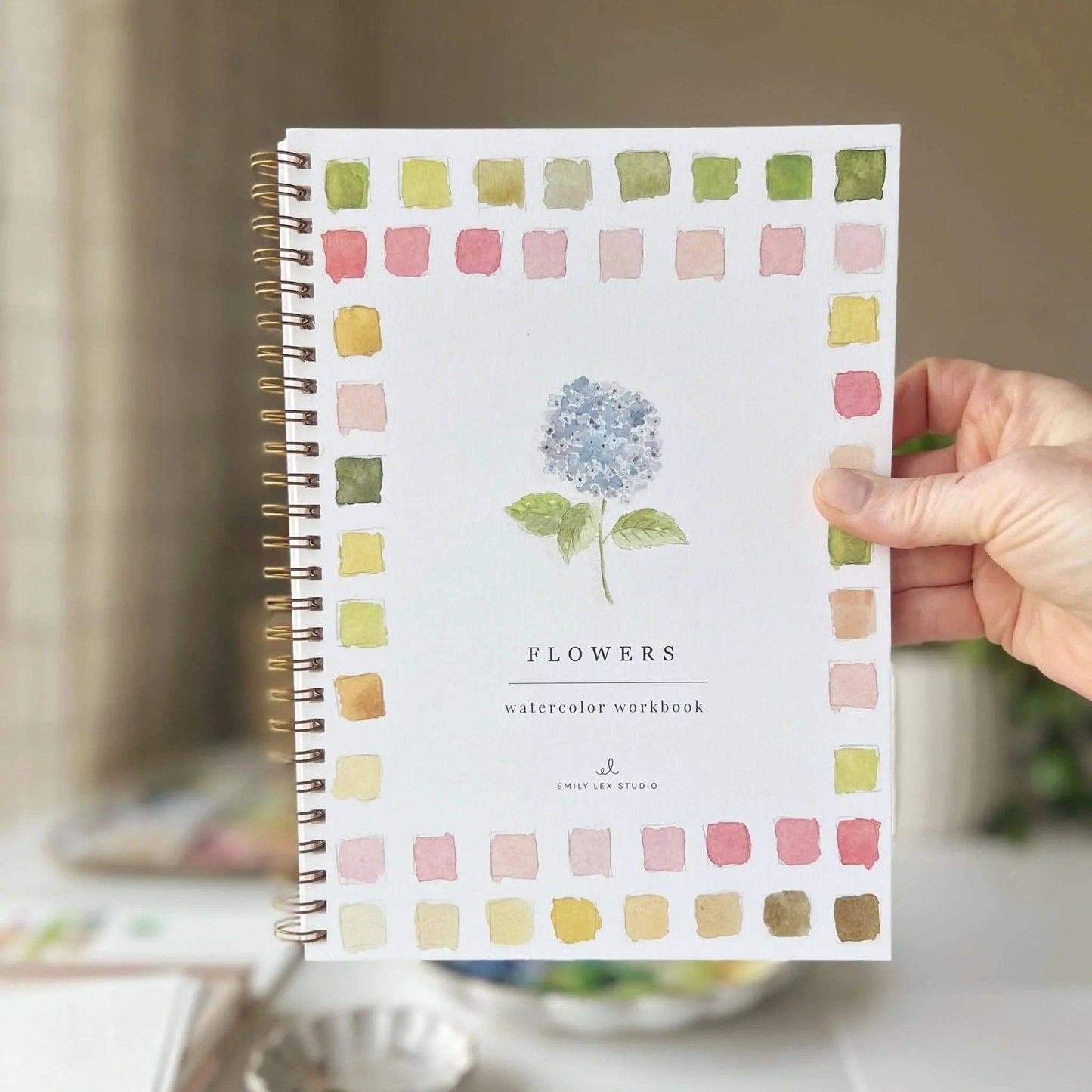 flowers watercolor workbook by emily lex