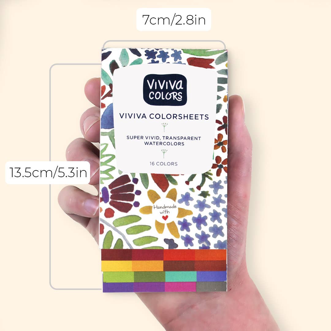 Original Colorsheets - 16 Handmade Watercolors