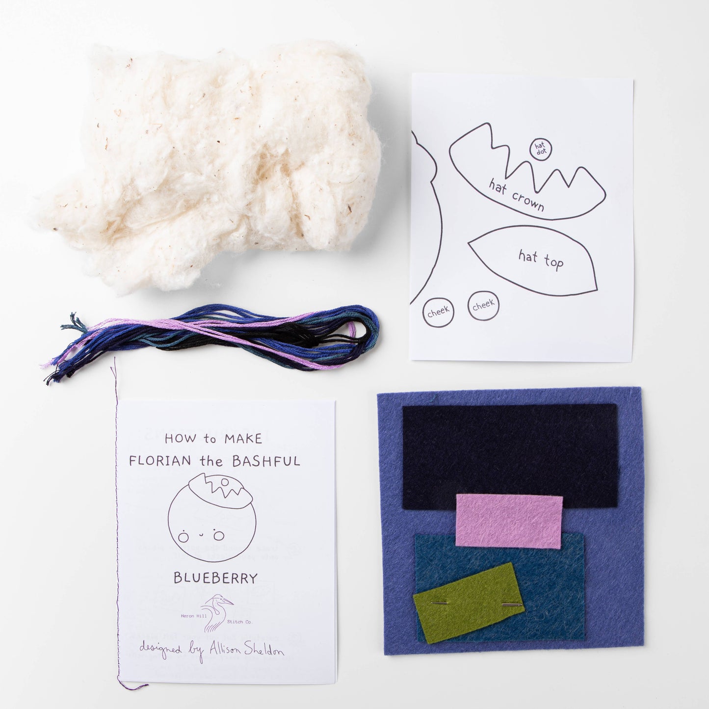Florian the Bashful Blueberry - DIY Craft Kit