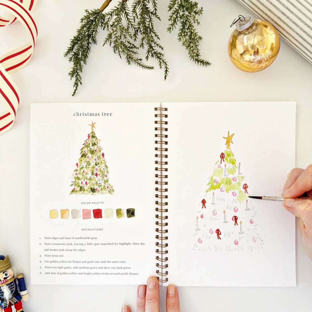 Nutcracker watercolor workbook by emily lex