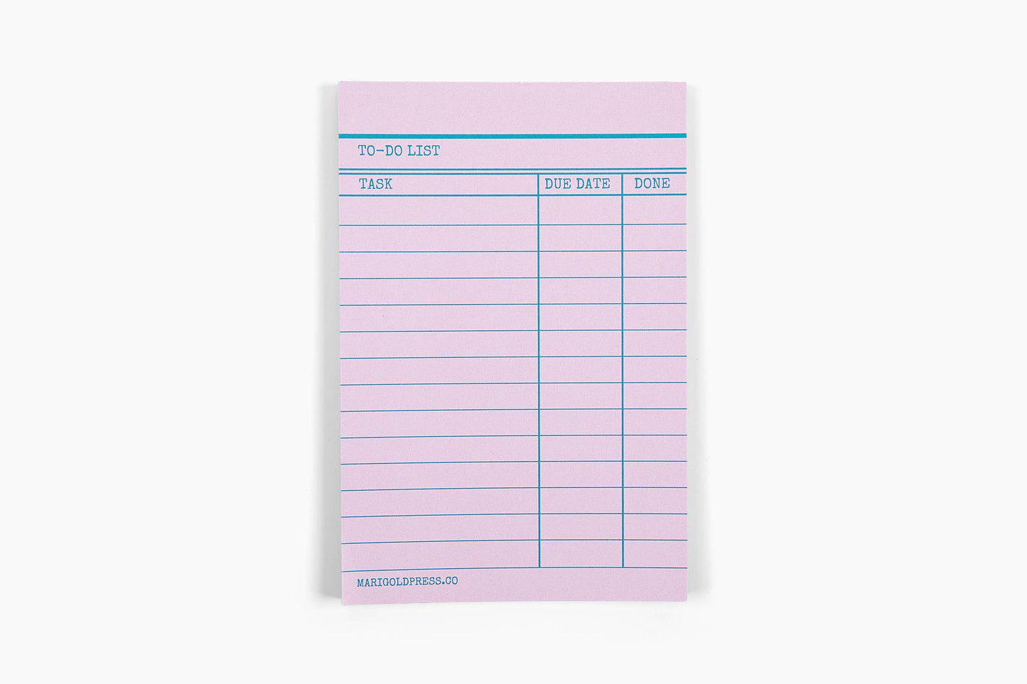 Library Card Notepad - Pink