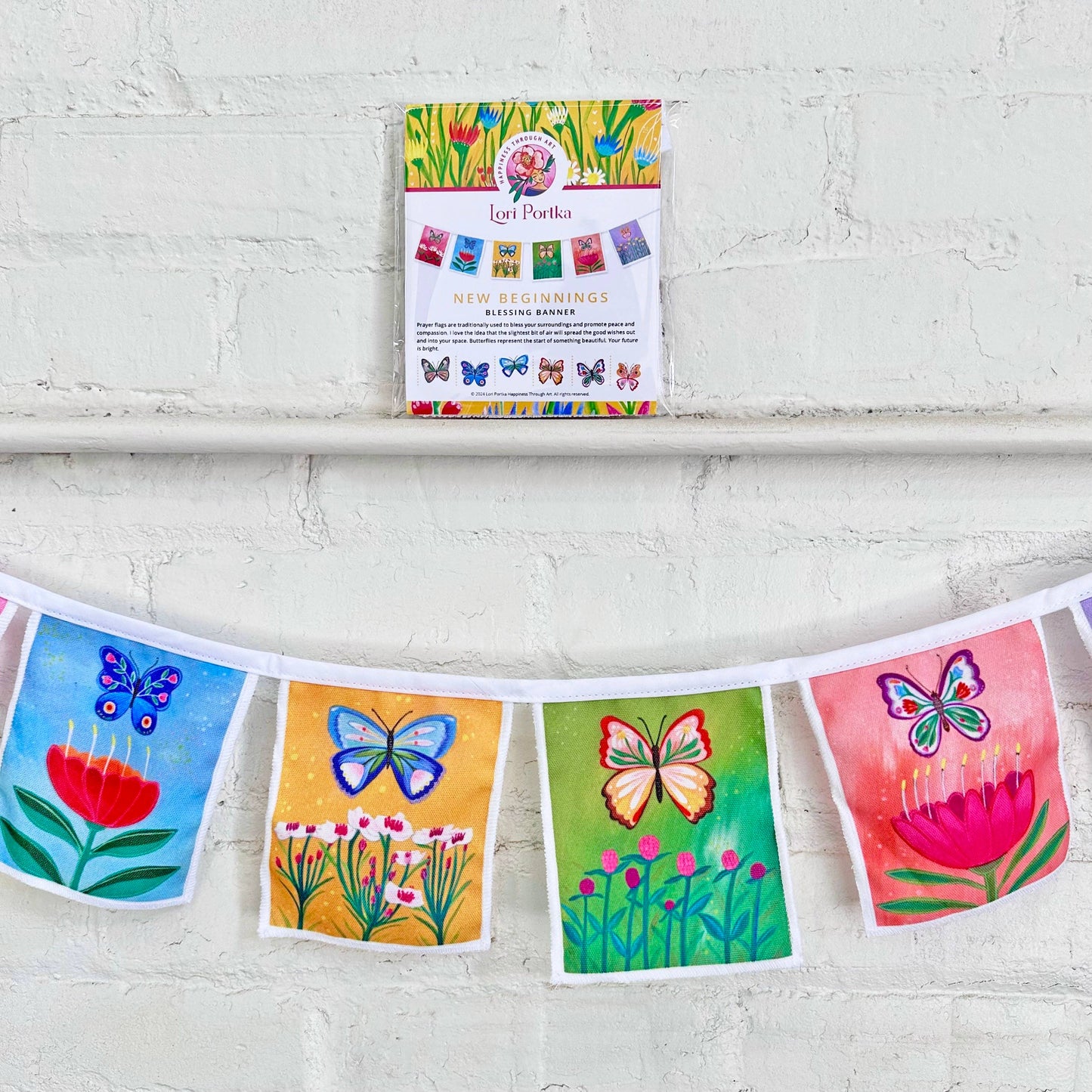 New Beginnings Cloth Banner by Lori Portka