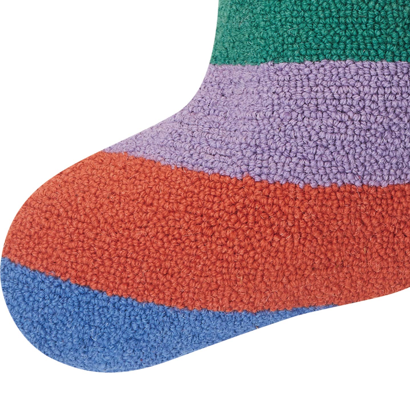 Rainbow Stripe w/Pom Tassel Hook Stocking - Ampersand