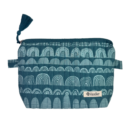 Forest Quilted Zipper Pouch