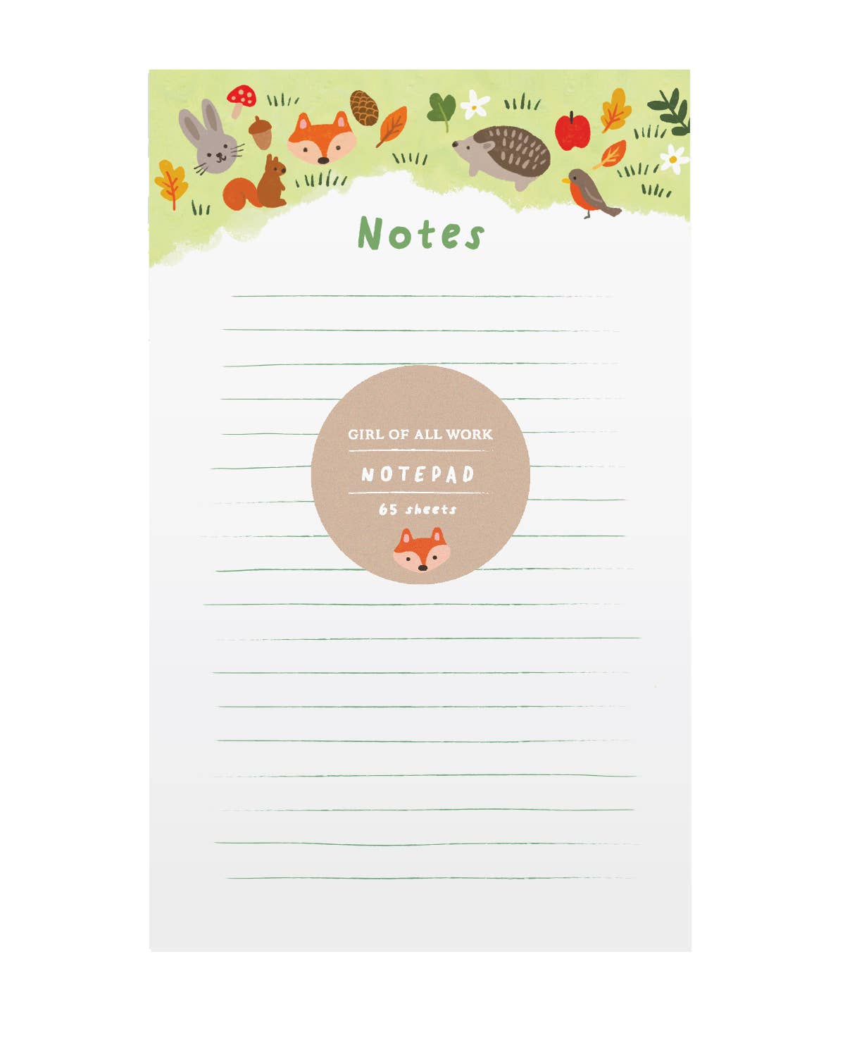 Forest Animals Notepad – Three Bird Layne