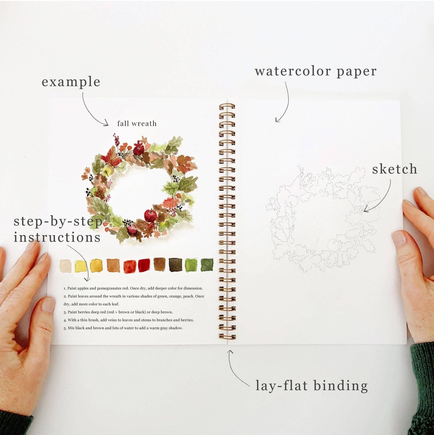 autumn watercolor workbook by emily lex