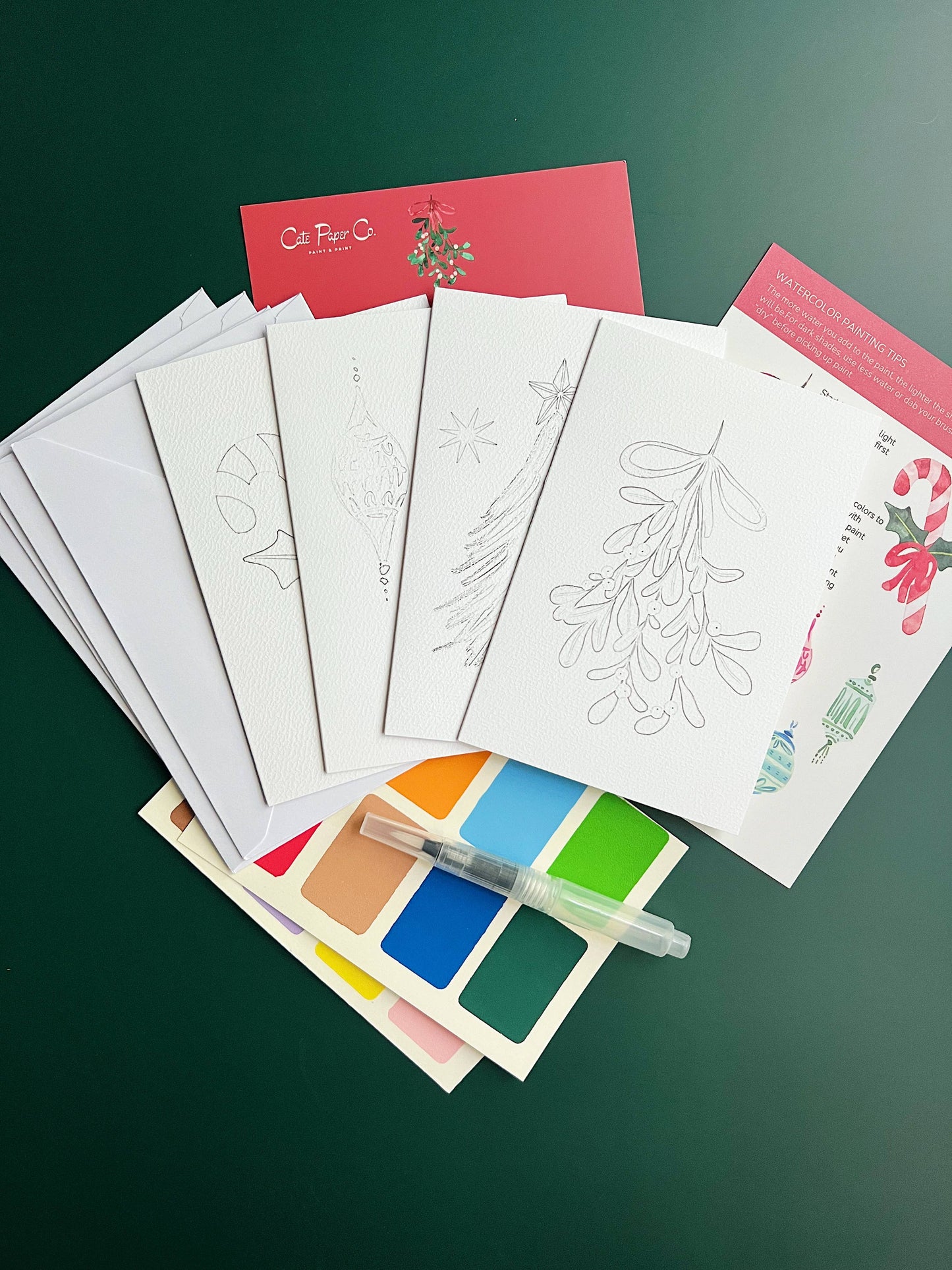 Watercolor Christmas Cards Kit