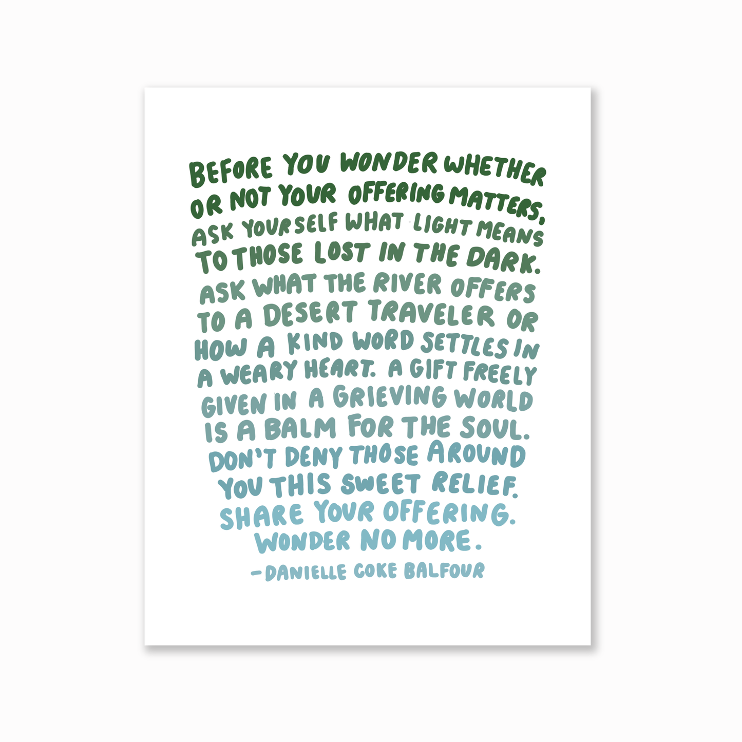 Wonder No More Print