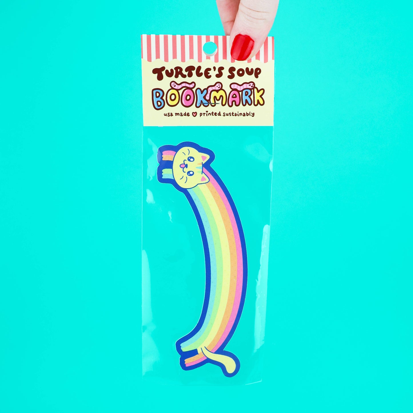 Rainbow Kitty Cat Pride Bookmark