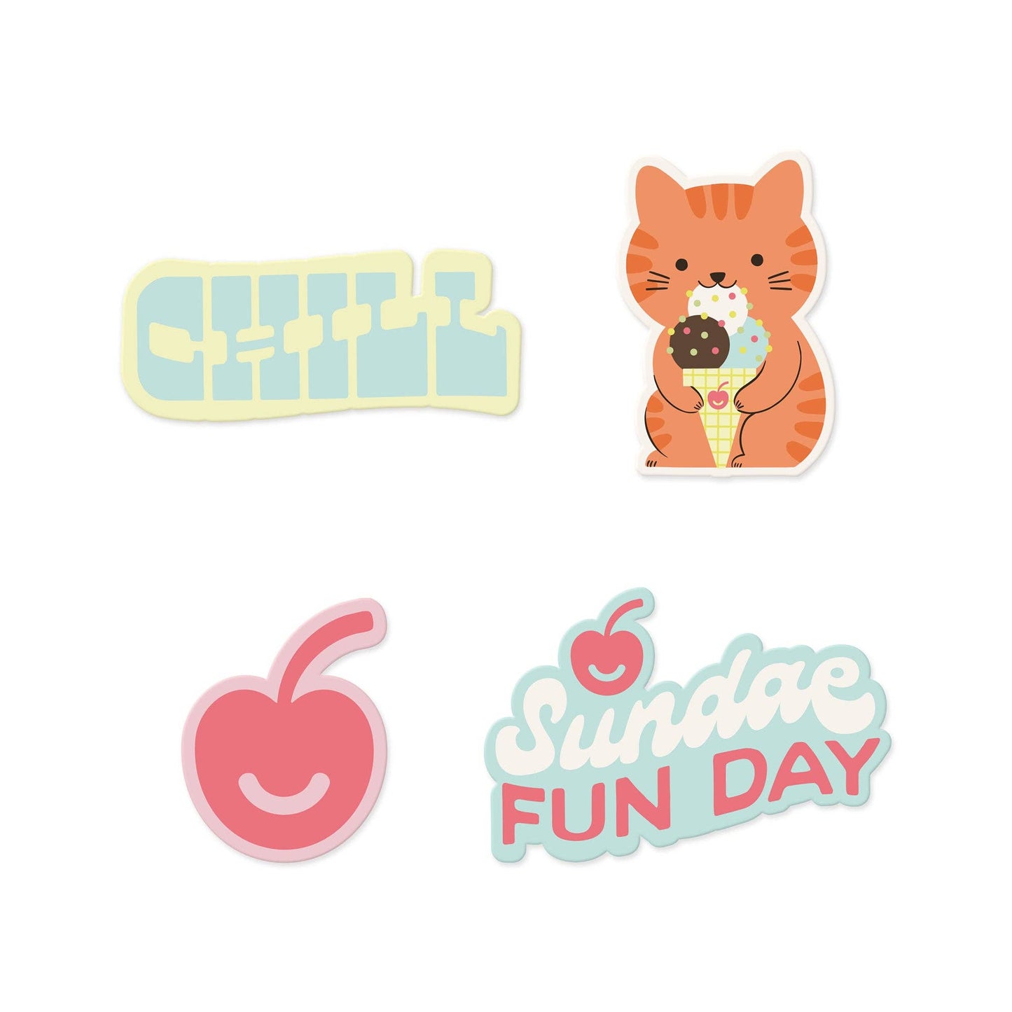 Saturday Sundae Sundae Fun Day Sundae Vinyl Sticker Set