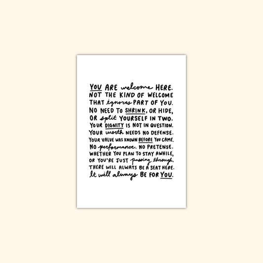 Welcome Manifesto Mini Print