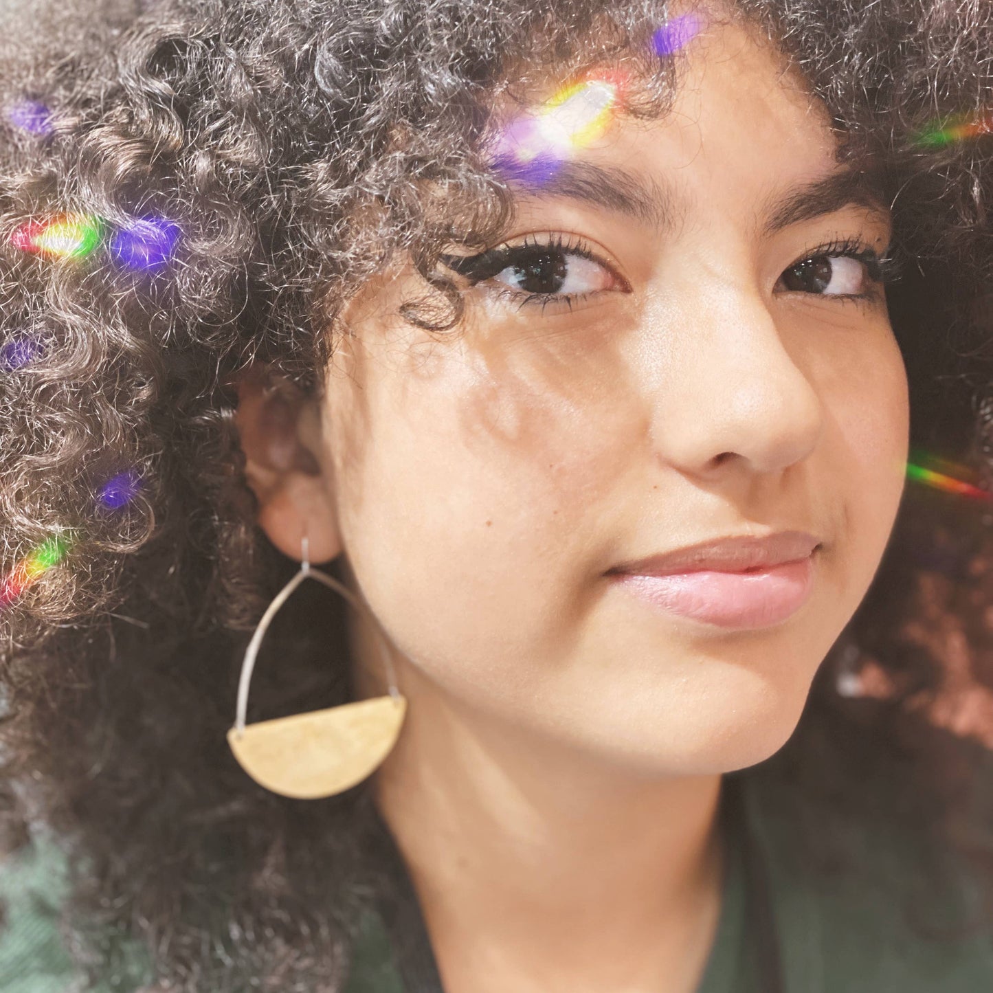 Mixed Metal Semicircle Earrings. Large. Mind’s Eye Design.