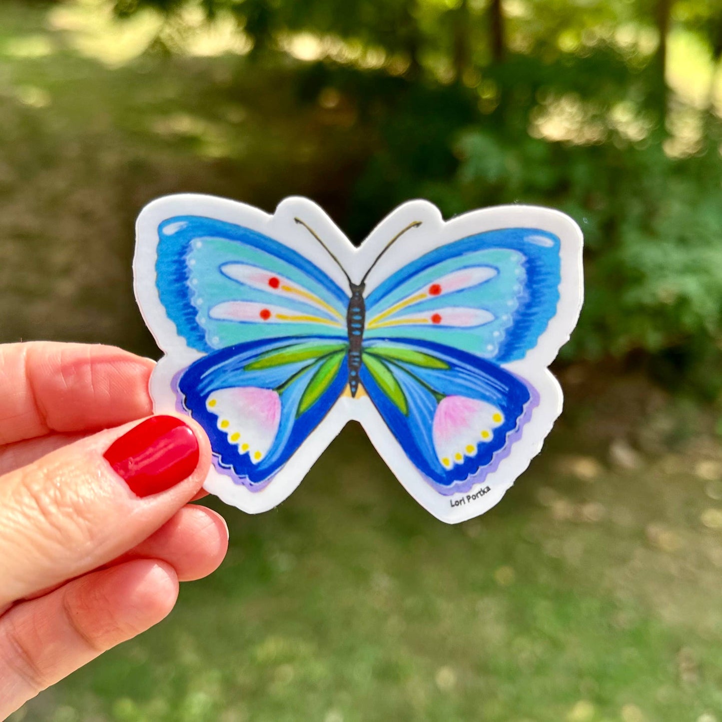 Sky Blue Butterfly Sticker