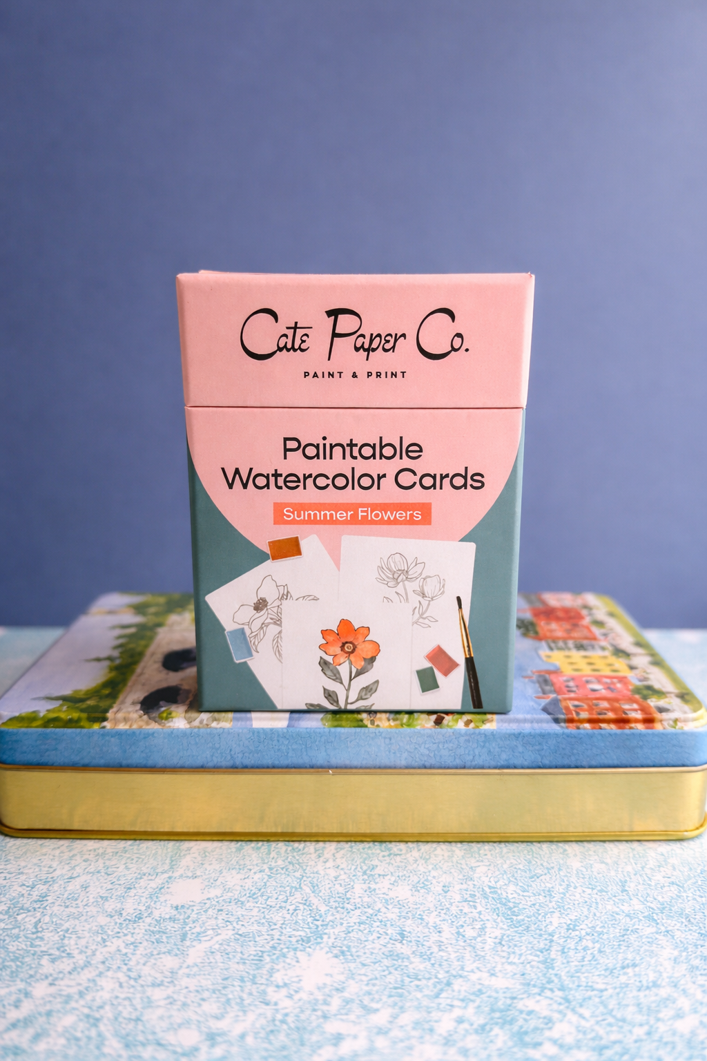 Paintable Watercolor Card Deck - Summer Flowers
