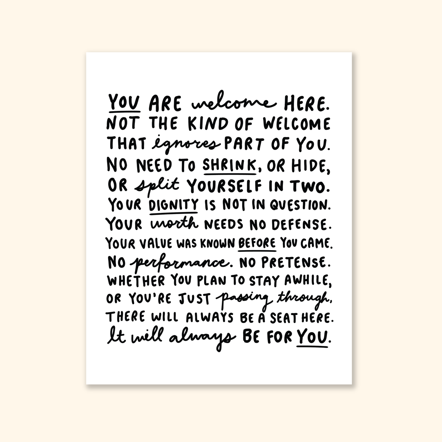 Welcome Manifesto Print