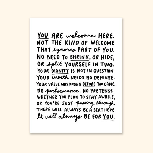 Welcome Manifesto Print