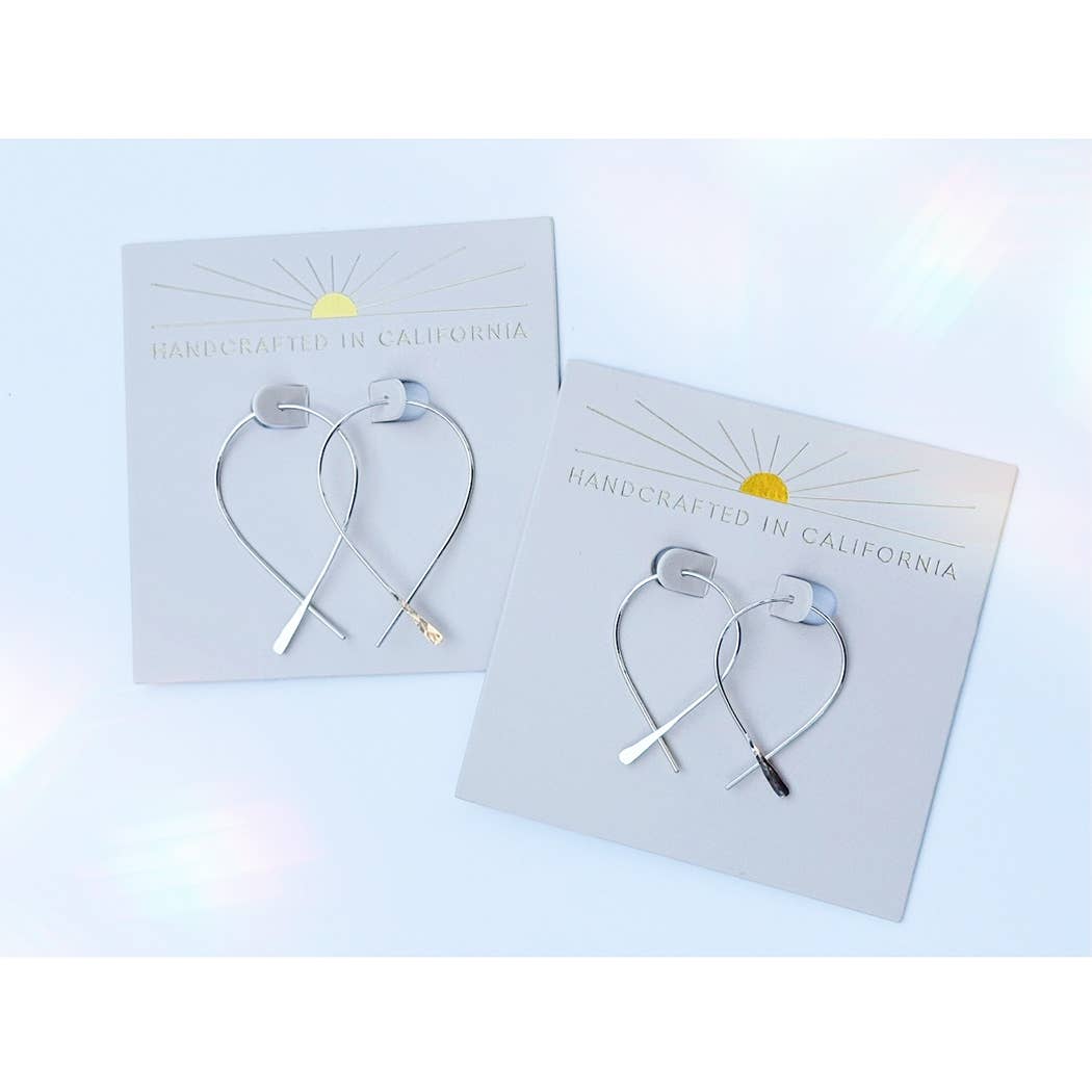 Sterling Loops Earrings. Mind's Eye Design.