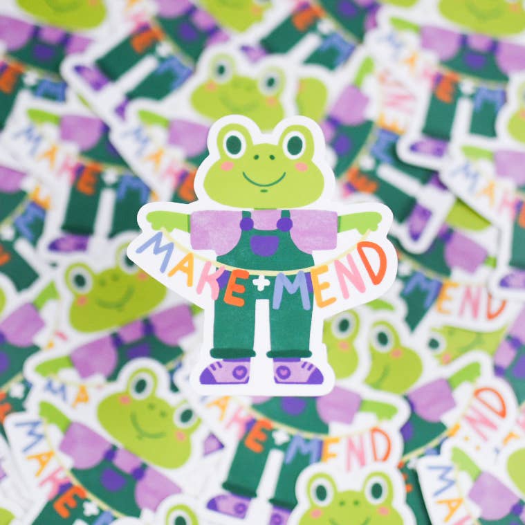Make + Mend Frog Sticker