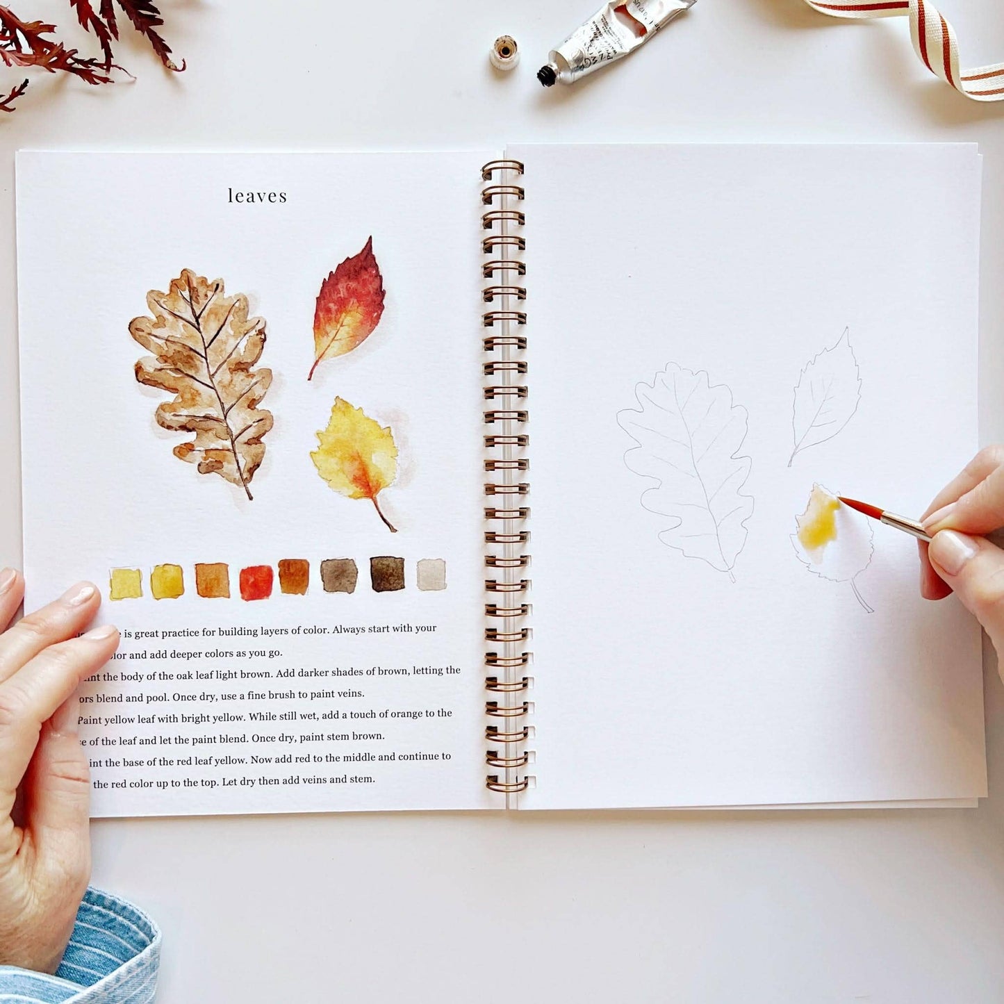 autumn watercolor workbook by emily lex