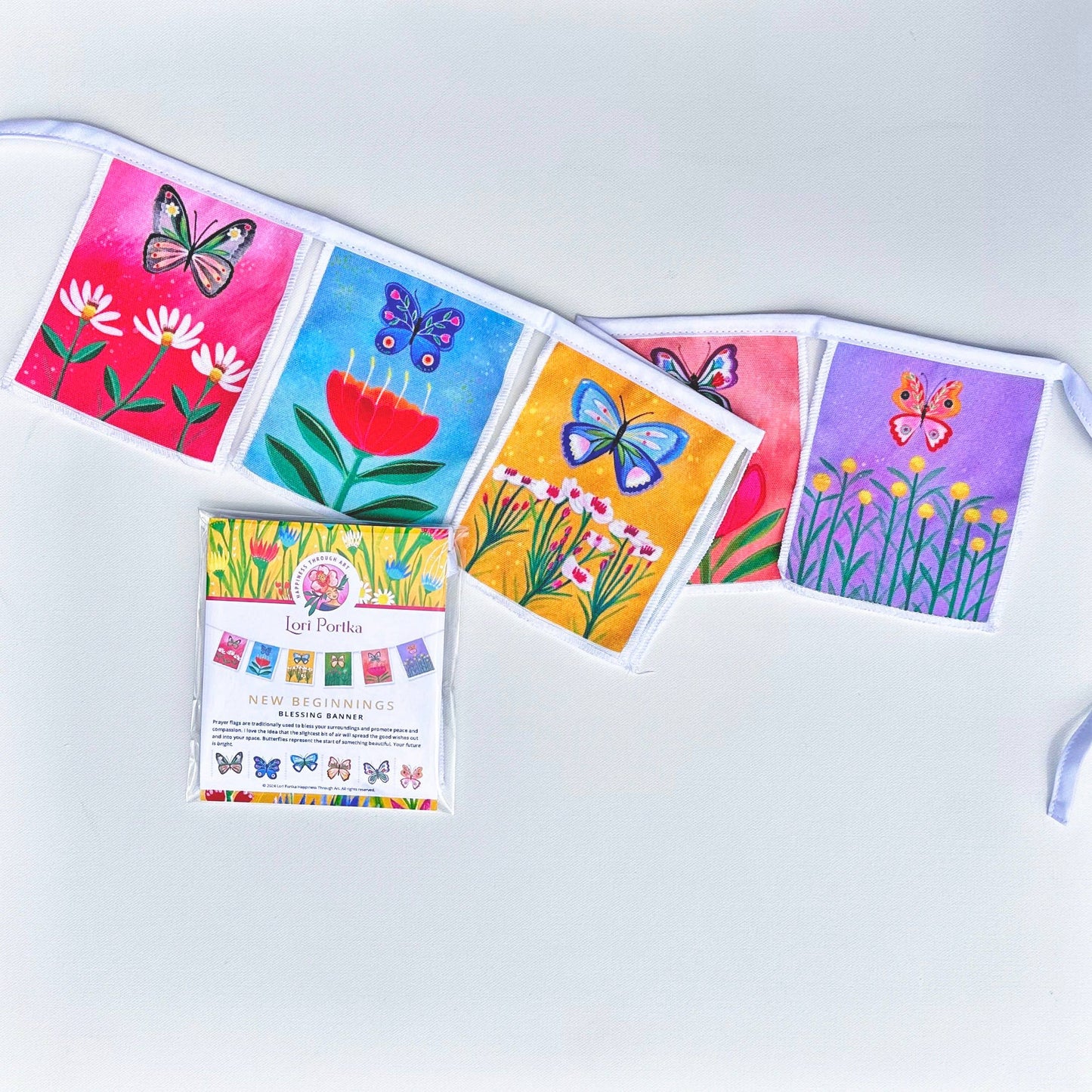 New Beginnings Cloth Banner by Lori Portka