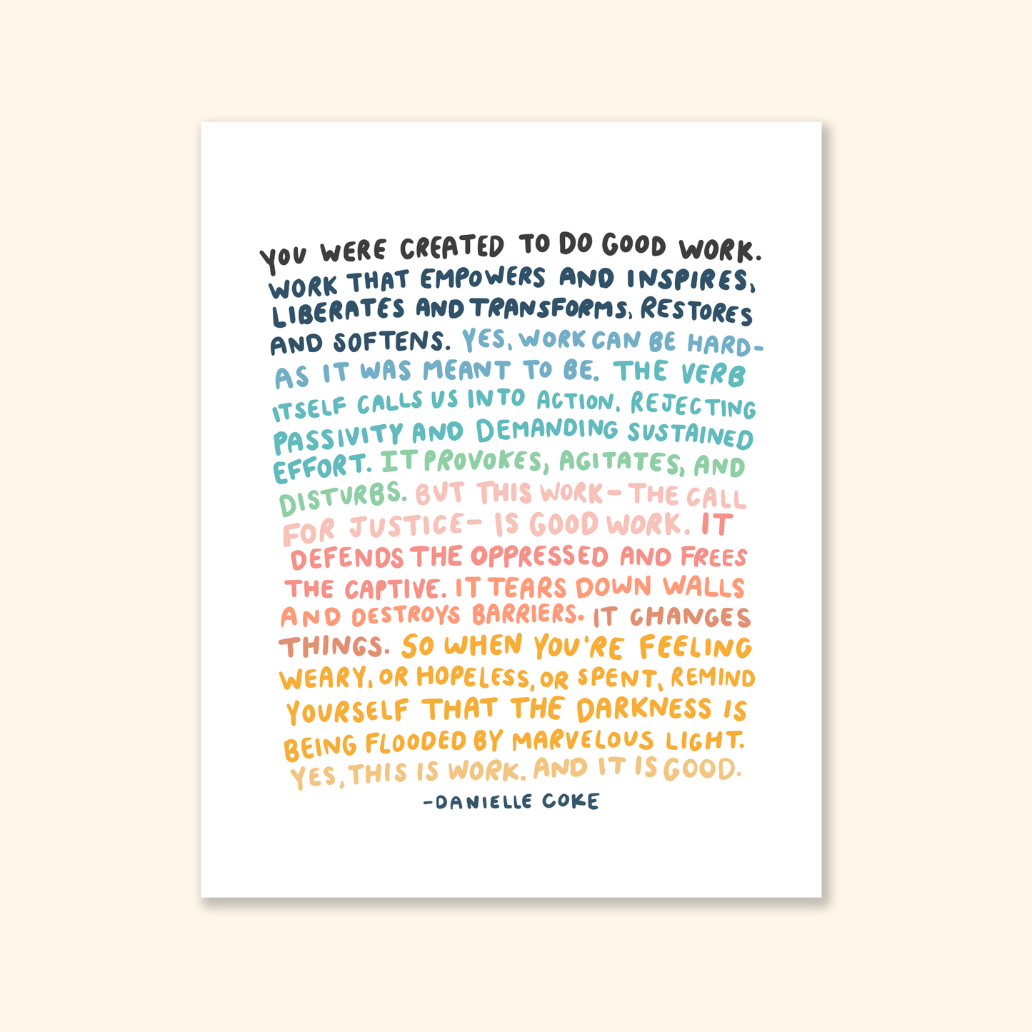 Good Work Mini Print