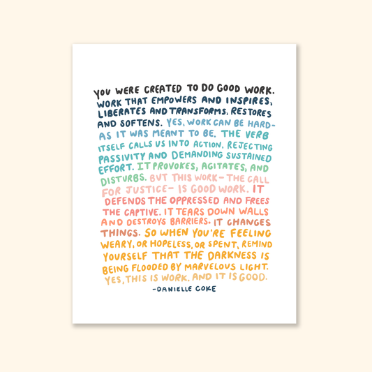 Good Work Mini Print