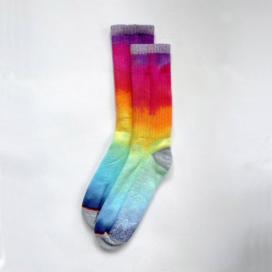 Rainbow Hand-dyed XL Sock