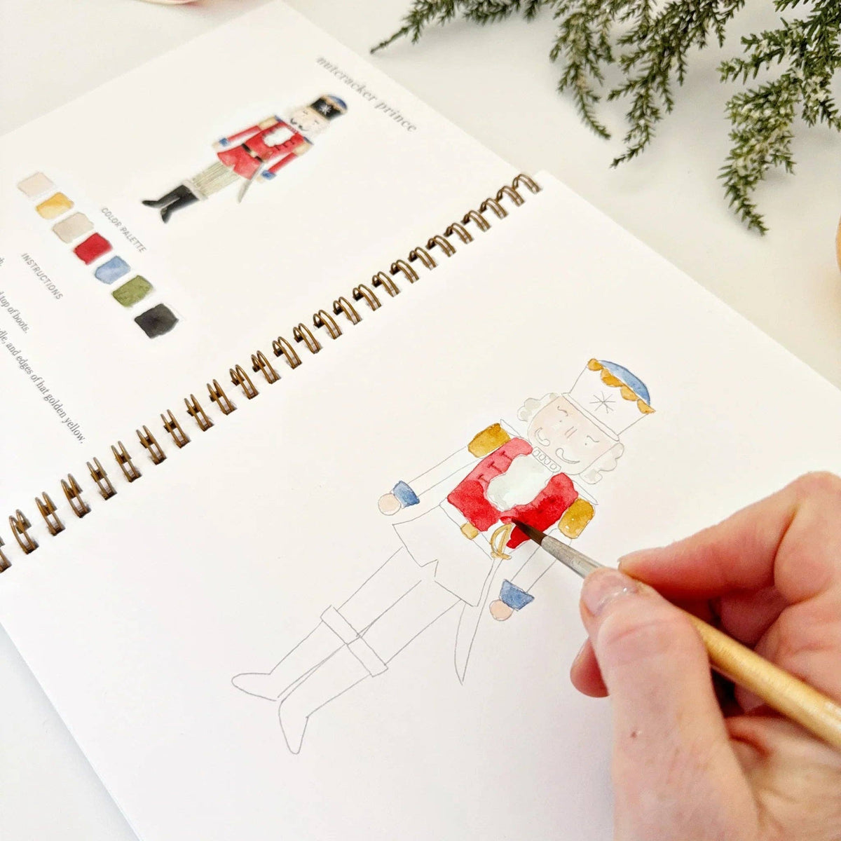 Nutcracker watercolor workbook by emily lex
