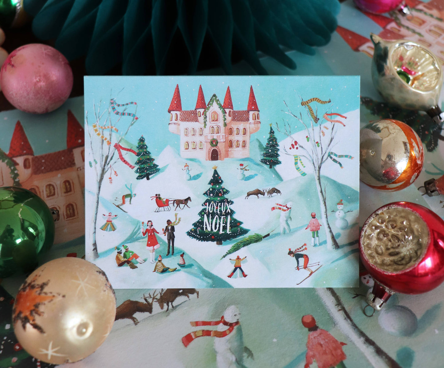 Joyeux Noel Holiday Card - Box Set of 8